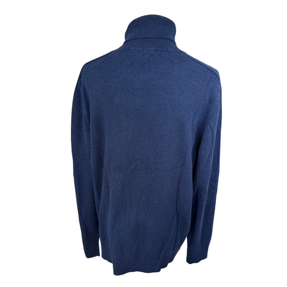 Quince NWT SZ XL True Navy Mongolian Cashmere Turtleneck Sweater   Soft Warm - Picture 5 of 12